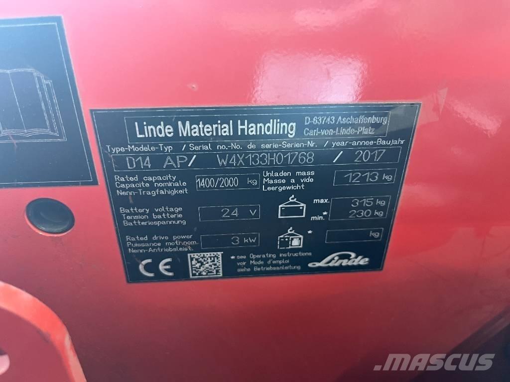 Linde D 14 AP 行走式堆垛机