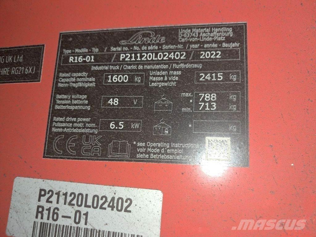 Linde R16-01 电动叉车