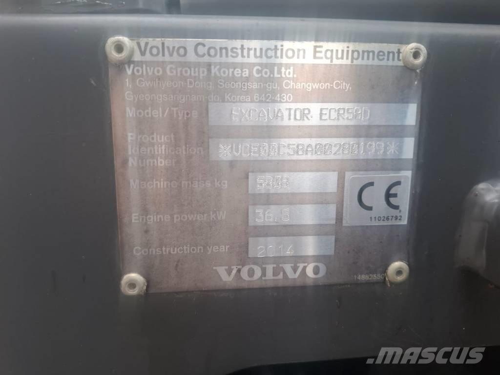 Volvo ECR 58 D 小型挖掘机