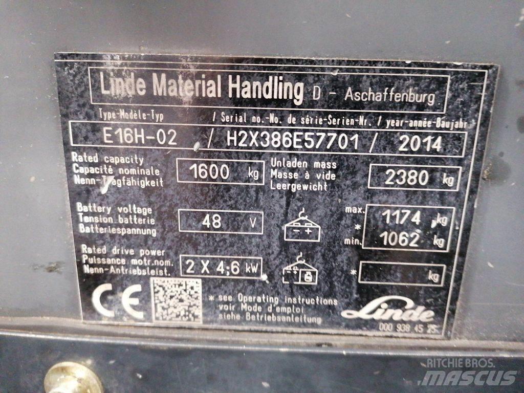 Linde E16H-02 电动叉车