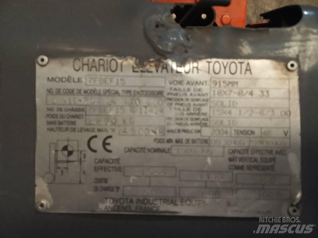 Toyota 7FBEF15 电动叉车