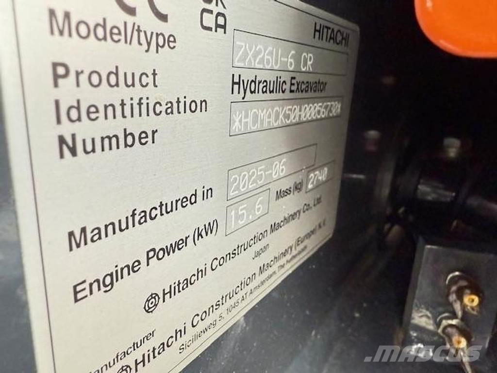 Hitachi ZX26 U-6 小型挖掘机