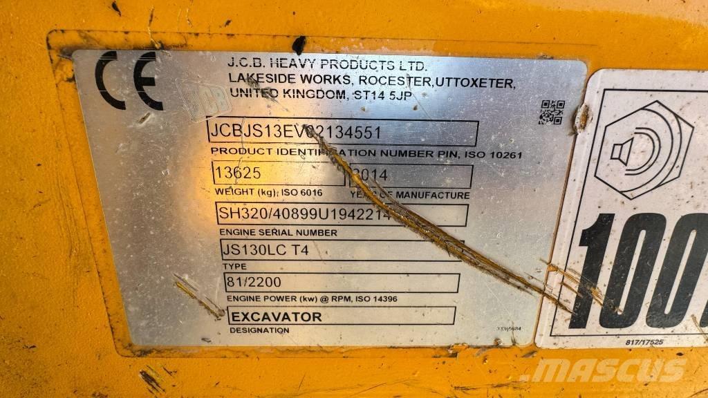JCB JS 130 LC 履带挖掘机