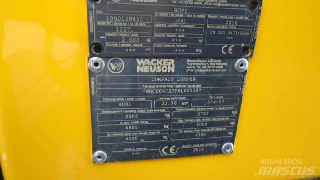 Wacker Neuson 4001 s 翻斗车\公路型自卸车