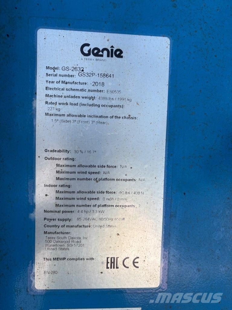 Genie GS 2632 剪叉式升降机