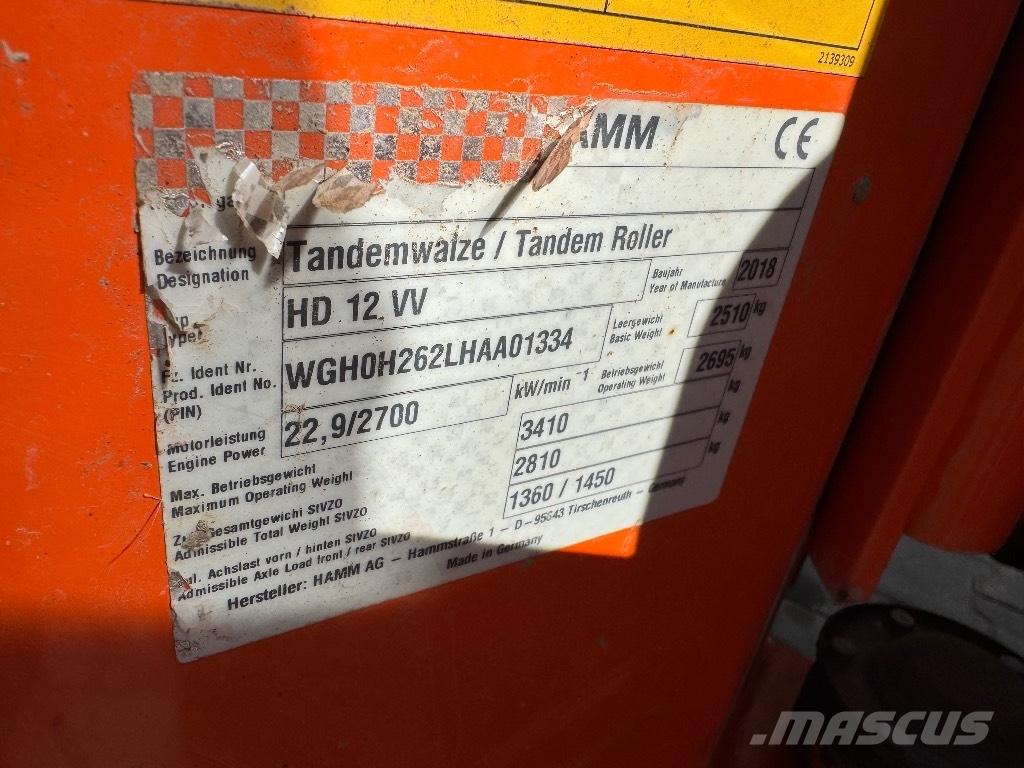 Hamm HD 12 VV 双轮压路机