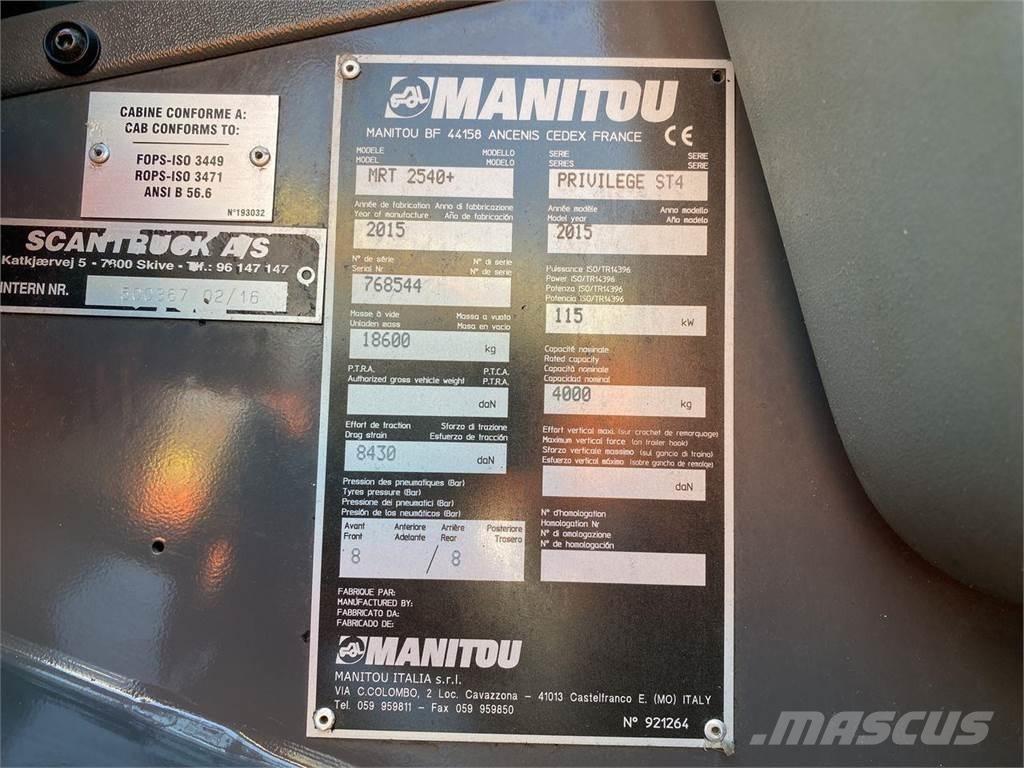 Manitou MRT2540MS 伸缩臂叉装车|叉装车