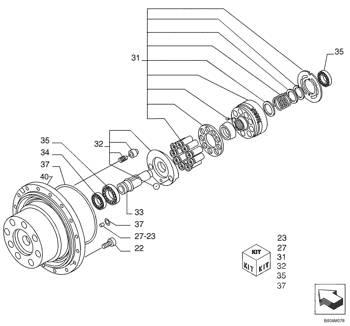 Kobelco - ax - 71470981 传动装置