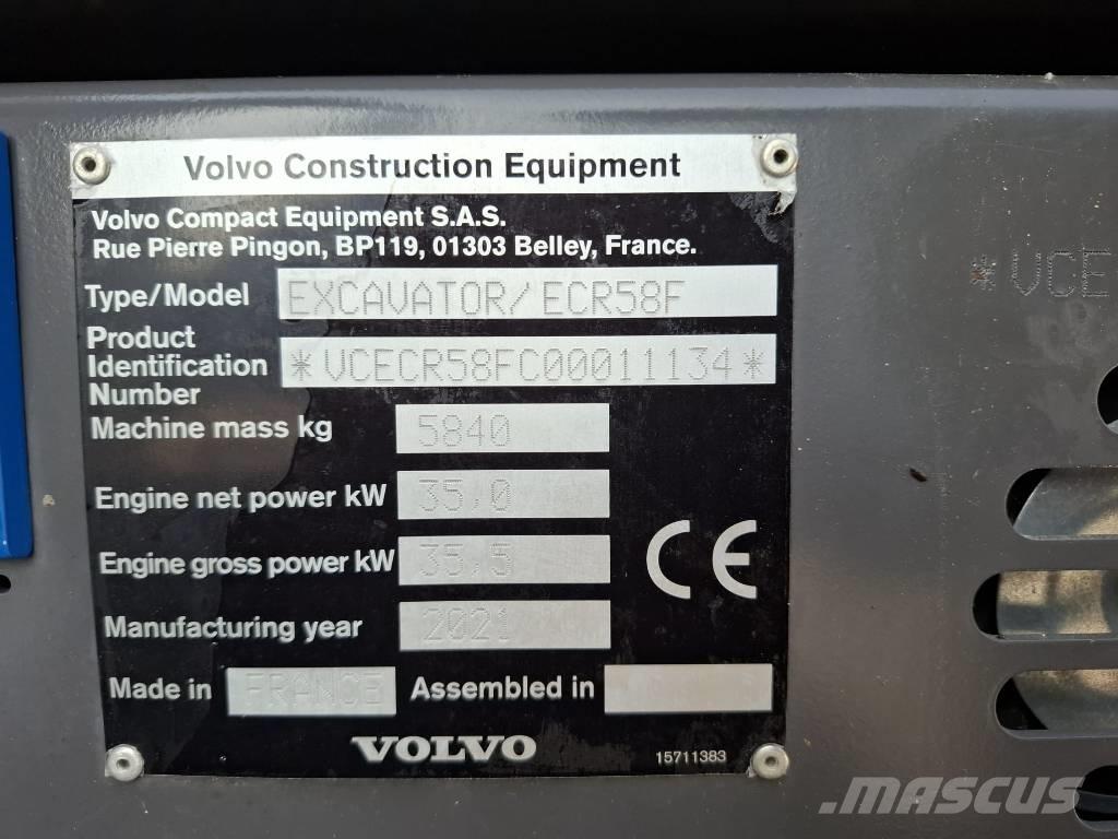 Volvo ECR 58 F 小型挖掘机
