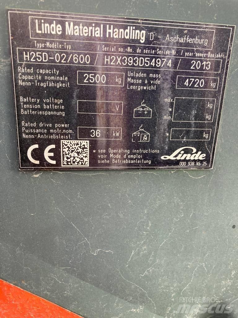Linde H25D/600/393 柴油叉车