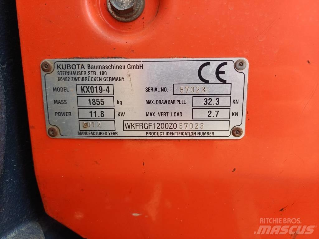 Kubota KX 019-4 小型挖掘机