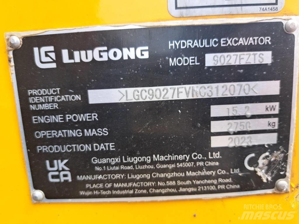 LiuGong 9027 FZTS 小型挖掘机