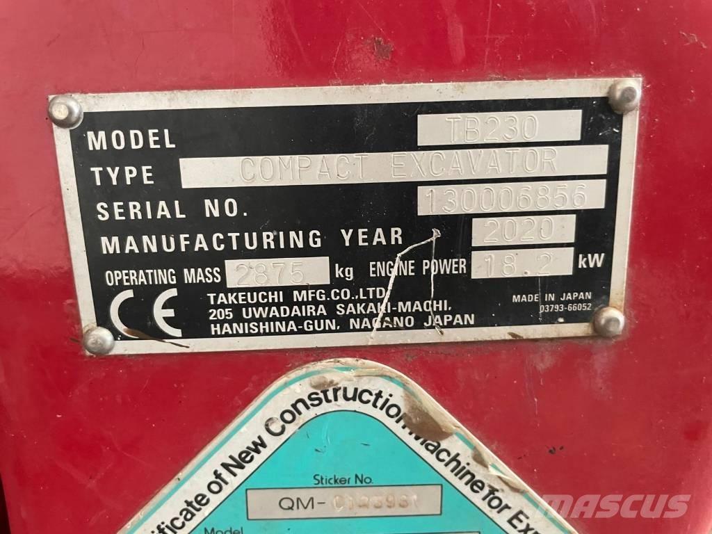 Takeuchi TB 230 小型挖掘机
