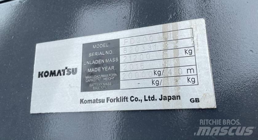 Komatsu 20 ton 柴油叉车