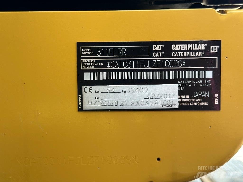 CAT 311 F LRR 履带挖掘机
