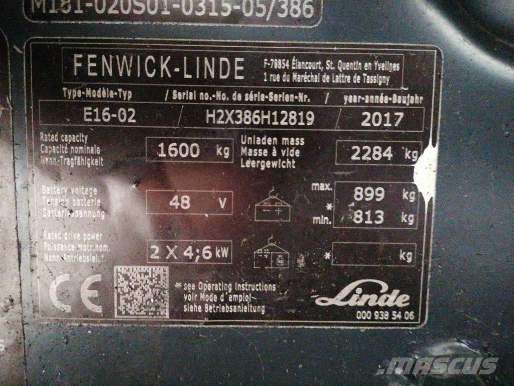 Linde E16-02 电动叉车
