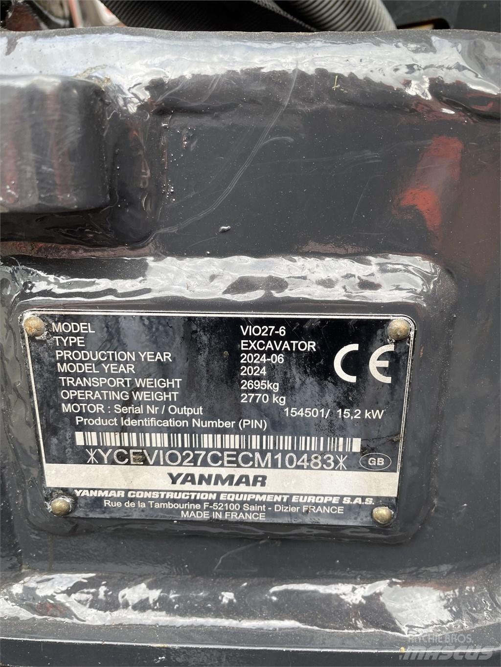 Yanmar Vio 27 小型挖掘机