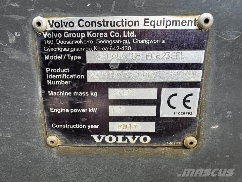 Volvo ECR235EL 履带挖掘机