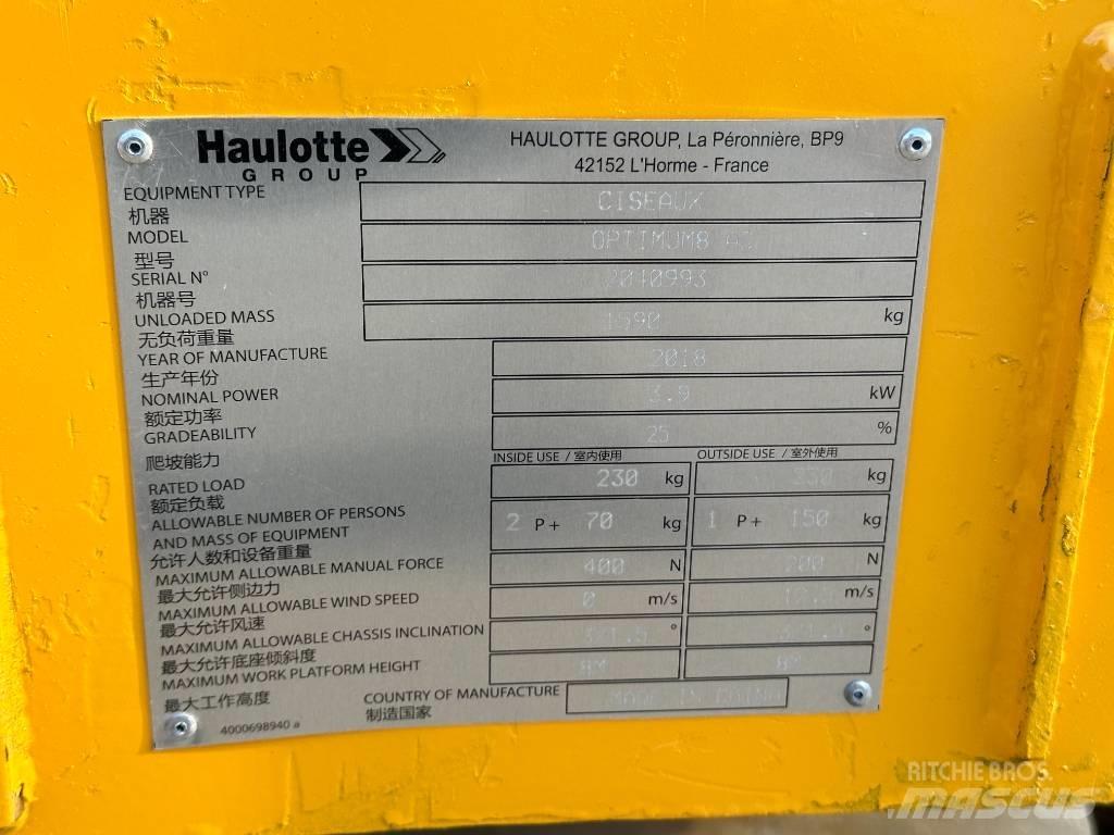 Haulotte OPTIMUM 8 剪叉式升降机