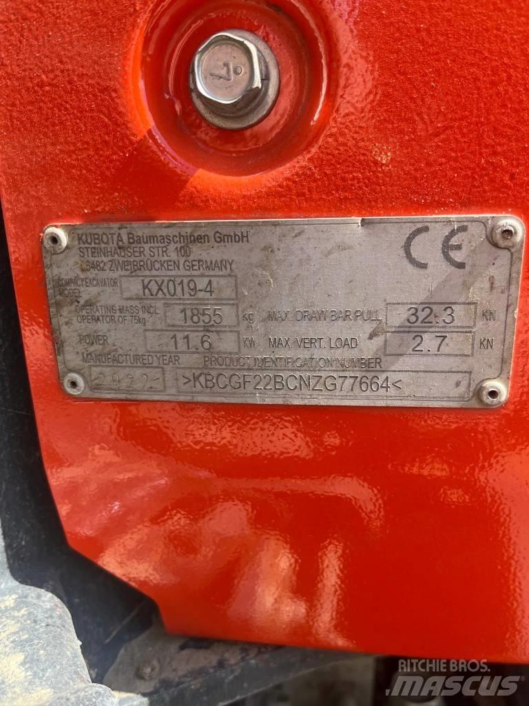 Kubota KX 019-4 小型挖掘机