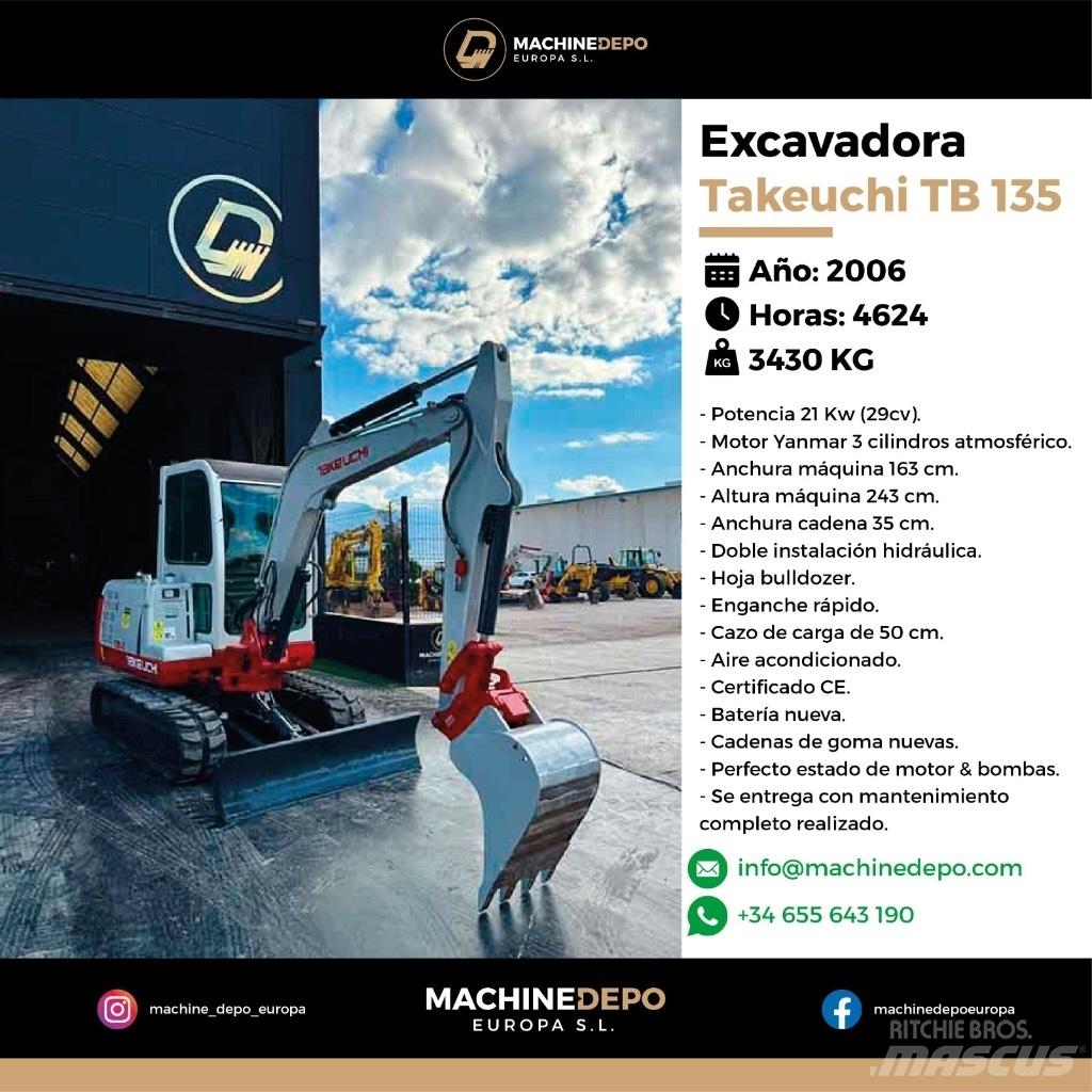 Takeuchi TB 135 小型挖掘机