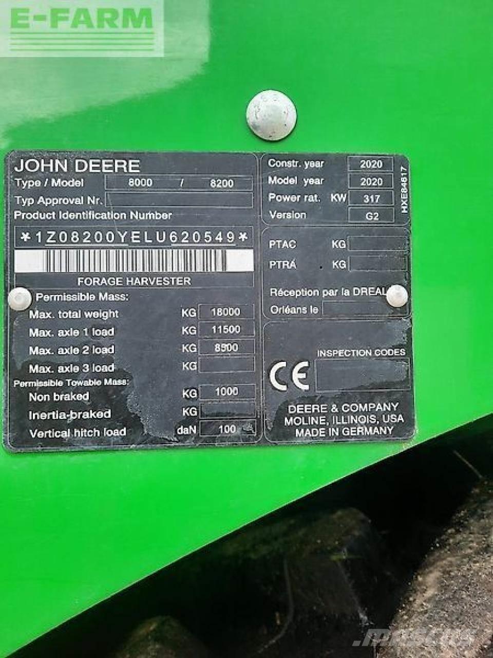 John Deere 8200i 自走式青贮饲料收割机