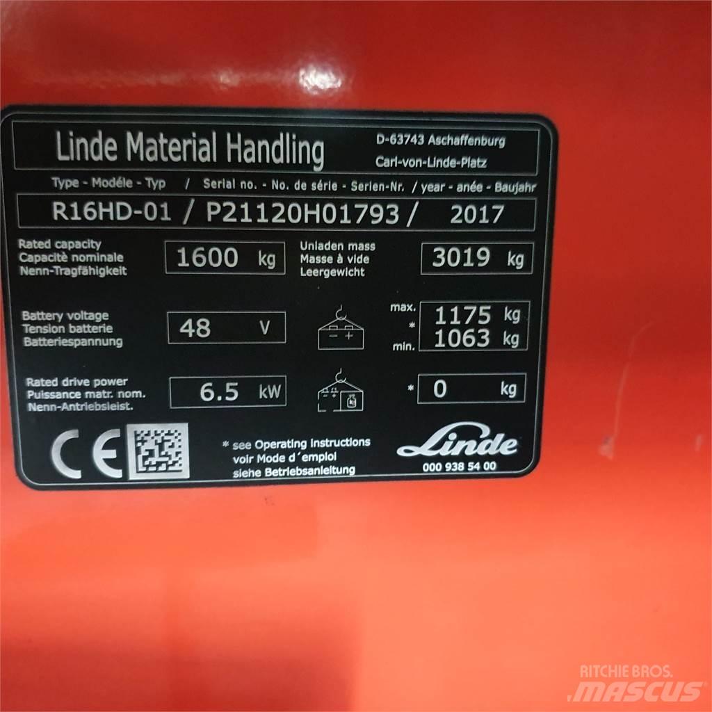 Linde R16HD 前移式叉车