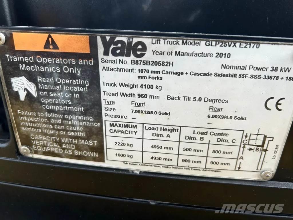 Yale 2.5 Heftruck 天然气叉车