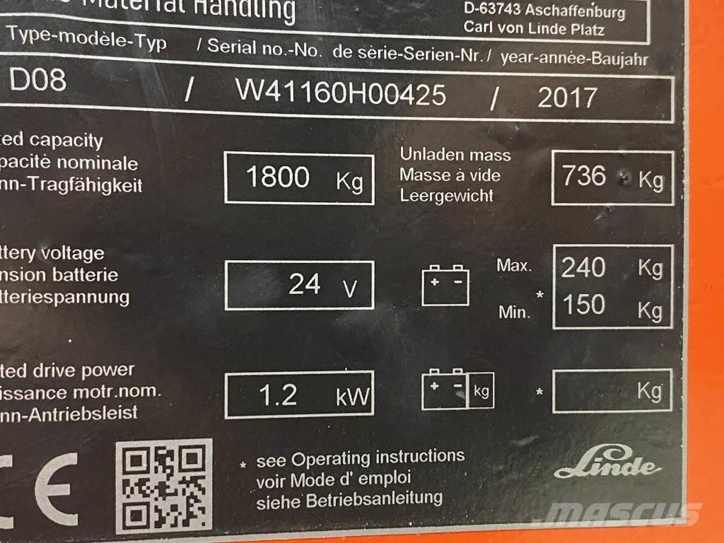 Linde D08 手推堆垛车