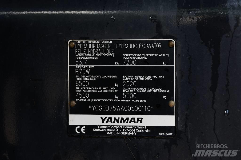 Yanmar B 75 W 轮式挖掘机