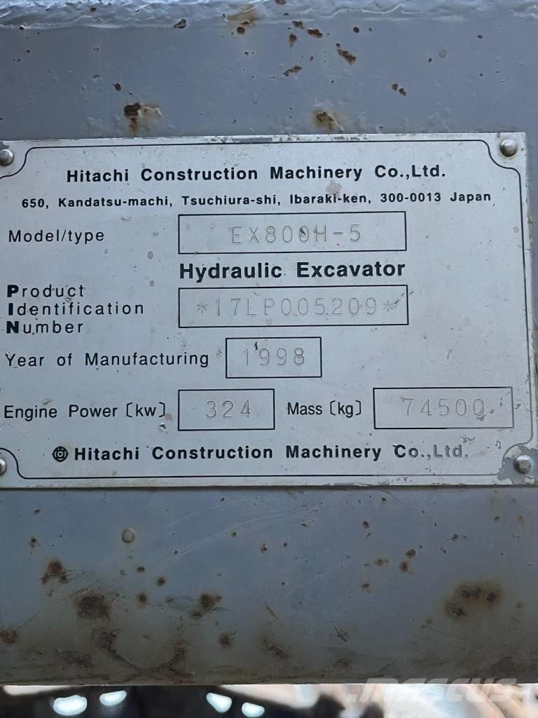 Hitachi EX 800 H-5 履带挖掘机