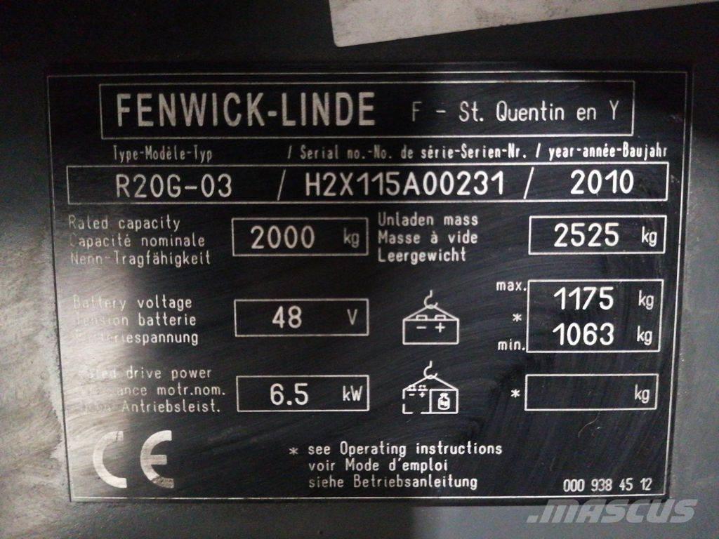 Linde R20G-03 前移式叉车
