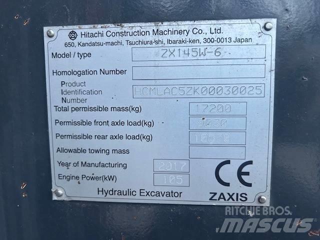 Hitachi ZX 145 W-6 轮式挖掘机