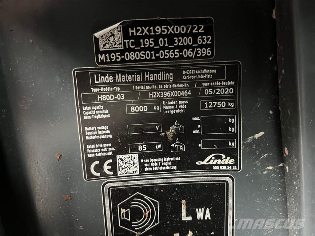 Linde H80D-03 柴油叉车