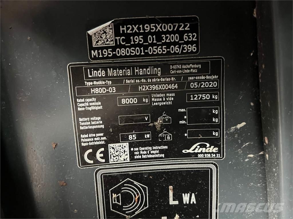 Linde H80D-03 柴油叉车
