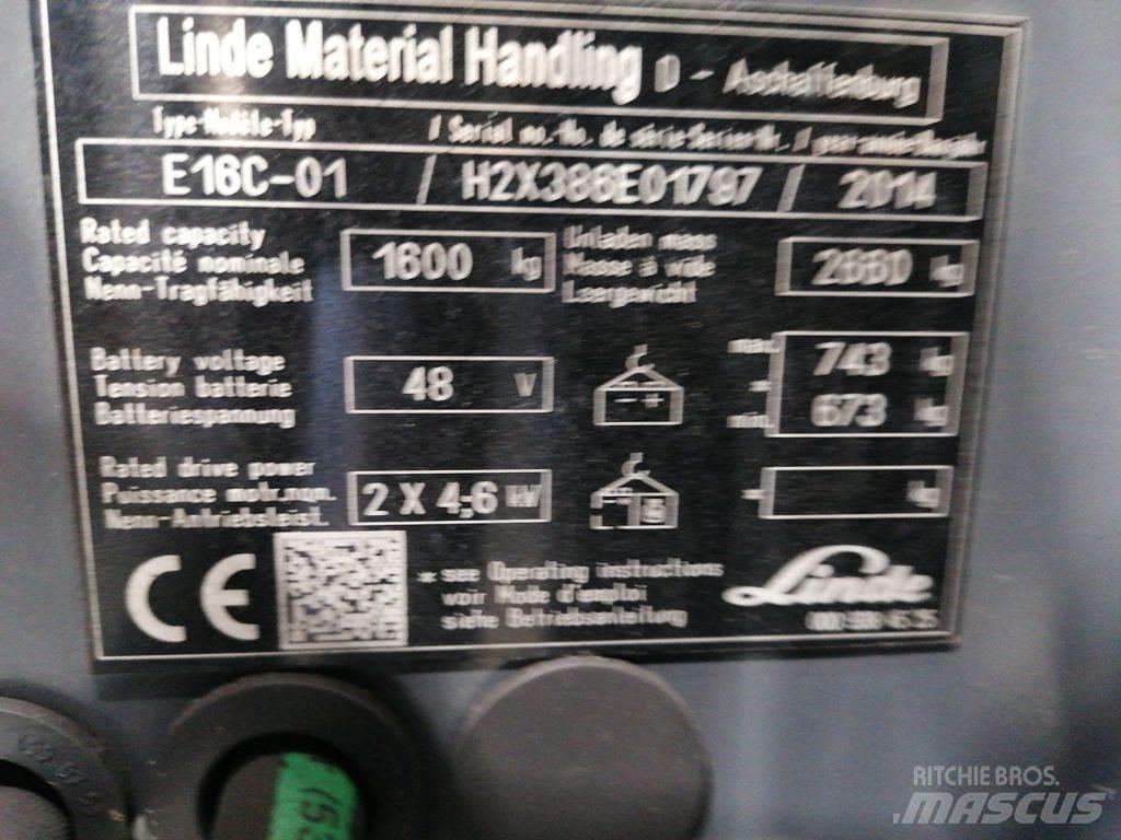 Linde E16C-01 电动叉车
