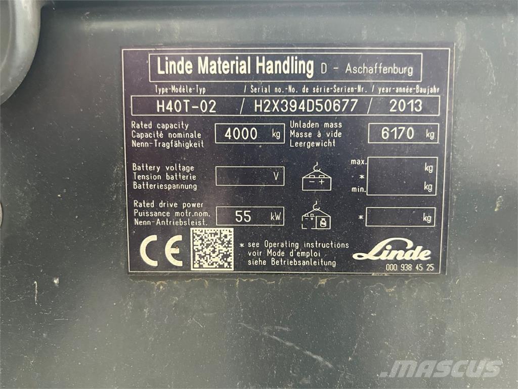 Linde H40T-02 天然气叉车