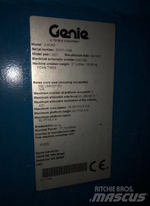 Genie Z 80/60 曲臂高空工作平台