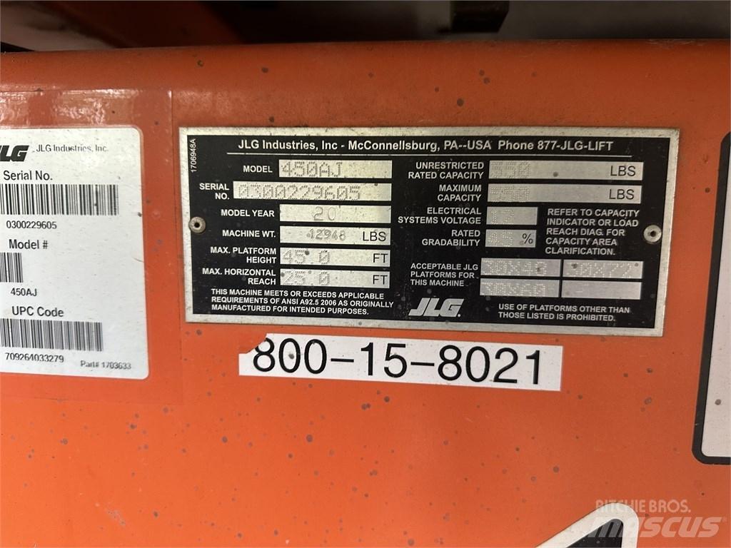 JLG 450 AJ 曲臂高空工作平台