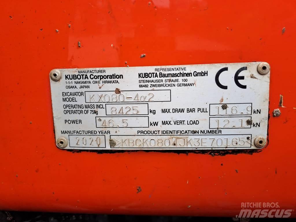 Kubota KX 080-4 中型挖掘机