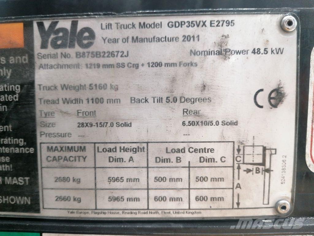 Yale GDP35VX 柴油叉车
