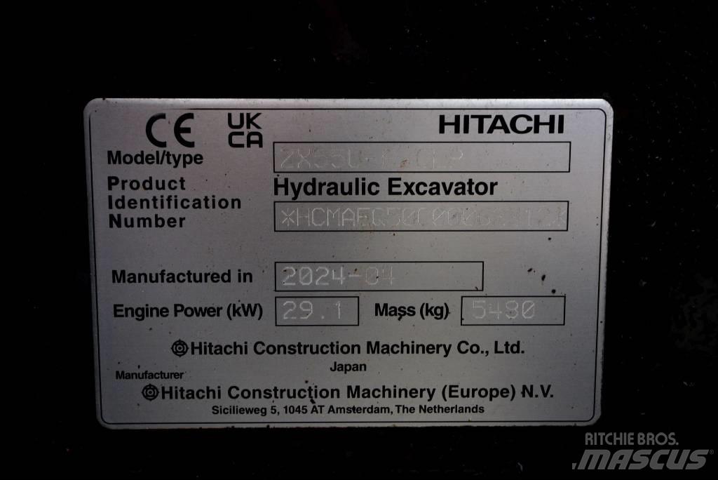 Hitachi ZX 55 U-6P 小型挖掘机