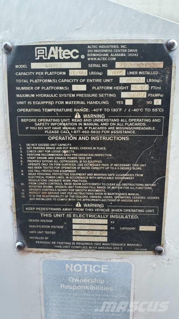 Altec LRV55 车载式高空作业车