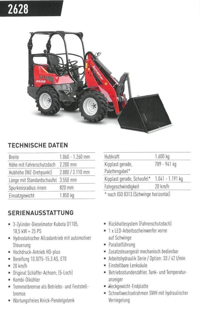 Schäffer 2628 小型装载机
