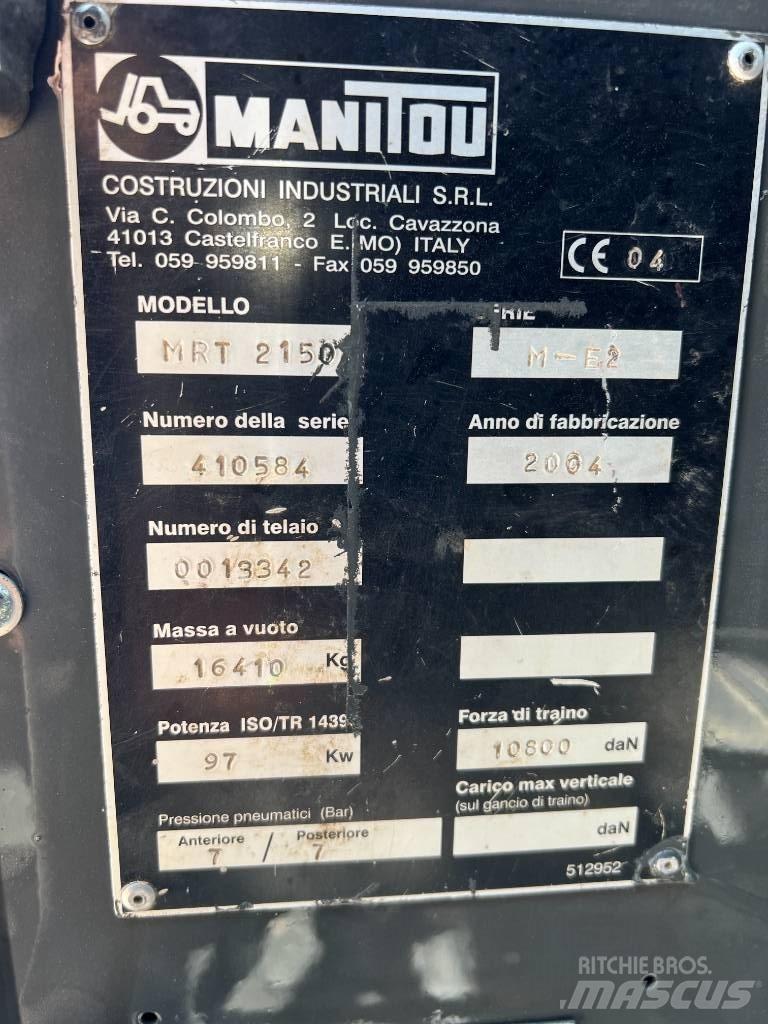 Manitou MRT 2150 伸缩臂叉装车|叉装车
