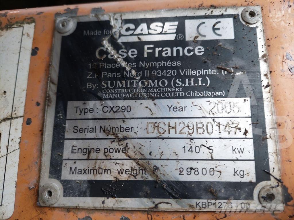 CASE CX 290 履带挖掘机