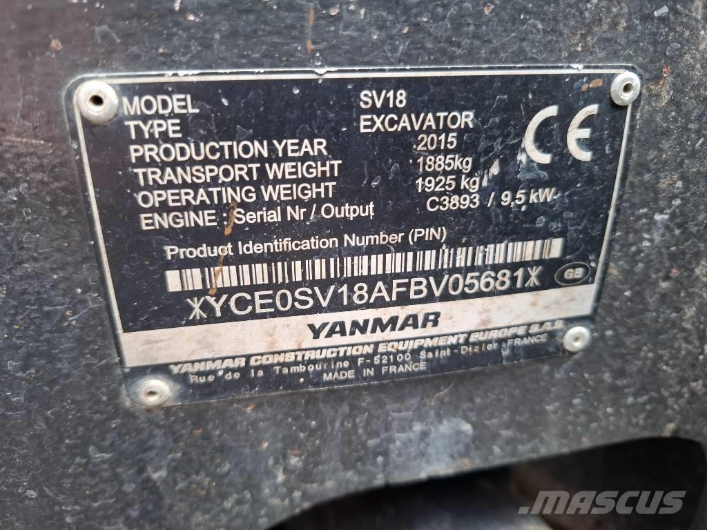Yanmar SV 18 小型挖掘机