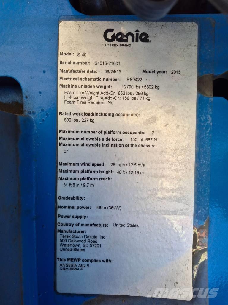 Genie S 40 直臂高空工作平台