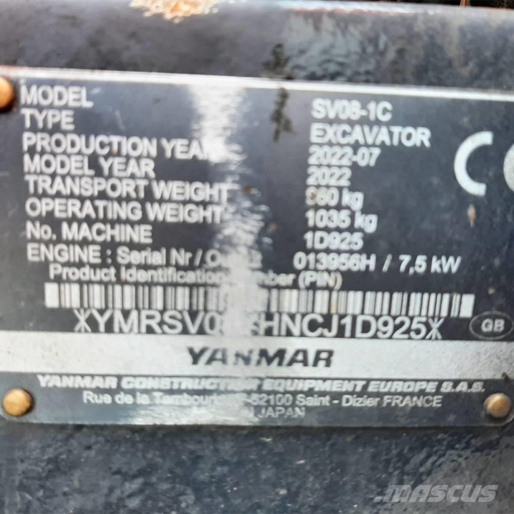 Yanmar SV 08 小型挖掘机