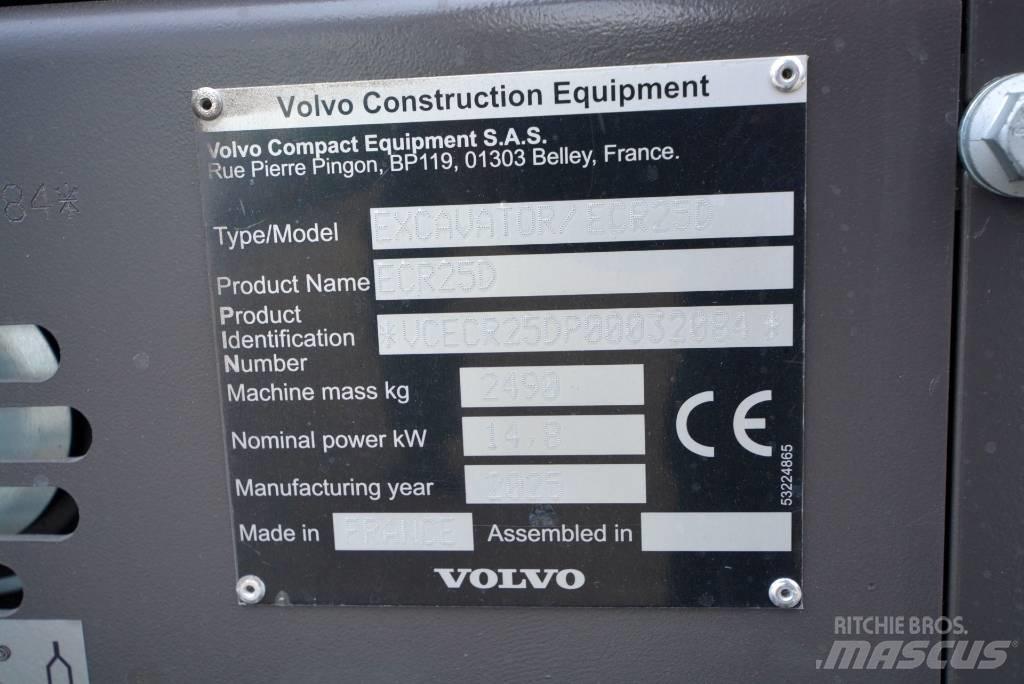 Volvo ECR 25 D 小型挖掘机